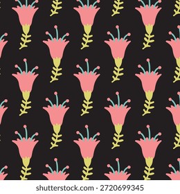"Um deslumbrante padrão floral sem emenda com elementos botânicos à mão e flores vibrantes. Perfeito para têxteis, papéis de parede e embalagens elegantes, este design de alta qualidade traz uma estética fresca, orgânica e atemporal para qualquer projeto criativo."
