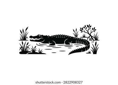 ['A stylized black silhouette