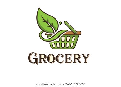 "A versatile vector template featuring three distinct grocery logo designs. Perfect for supermarkets, organic food stores, local markets, or online grocery businesses. Each logo is fully editable and 