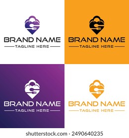 "A vibrant logo featuring a chef's hat, heart, and food elements, symbolizing passion for cooking and love for culinary arts. This design conveys warmth and dedication, perfect for brands emphasizing.