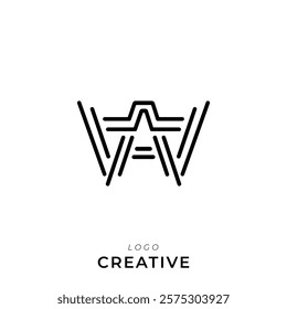 A, W, AAA, WA, AW Creative Latter Logo Design. By Custom Branding Logo. Creative Logo Design. Logo Template. Vector illustration. Modern Design. Monogram Design