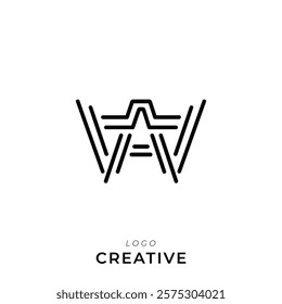 A, W, AAA, WA, AW Creative Latter Logo Design. By Custom Branding Logo. Creative Logo Design. Logo Template. Vector illustration. Modern Design. Monogram Design