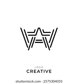 A, W, AAA, WA, AW Creative Latter Logo Design. By Custom Branding Logo. Creative Logo Design. Logo Template. Vector illustration. Modern Design. Monogram Design