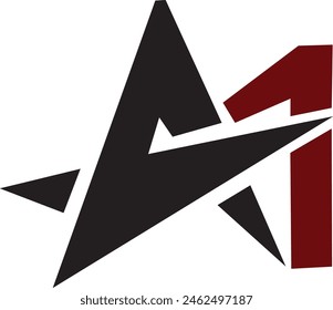 A1 diseño de logotipo, icono, símbolo, archivo de Vector