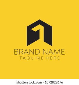 a1 text logo design vector. letter a with number one logo design vector.