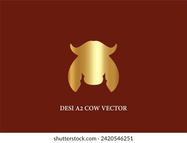 a2 cow indian desi cow vector illustrationor logo design