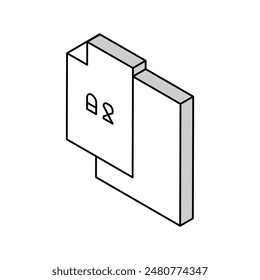 a2 format for poster printing isometric icon vector. a2 format for poster printing sign. isolated symbol illustration