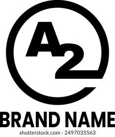 A2-Monogramm-Logo für Unternehmen