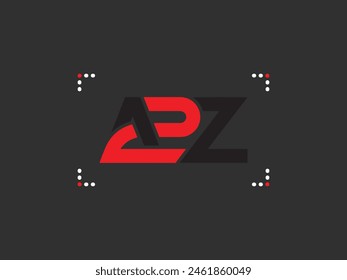 A2Z Custom Latter Logo Design and black Background.