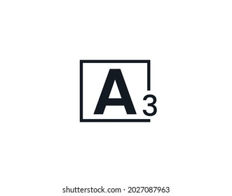 A3, 3A Initial letter logo