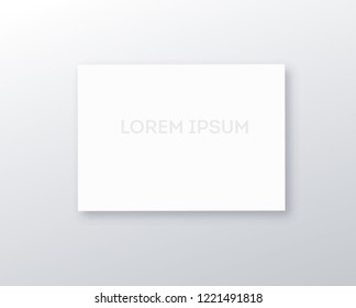 A3, A4 vertical blank picture frame for photographs. Vector realisitc paper or plastic white picture-framing mat with wide borders shadow. Isolated picture frame mockup template on gray background