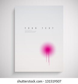 A4 / A3 Format paper design vector with text and shadow