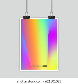 A4 / A3 format poster, design with colorful background, Eps 10, vector illustration