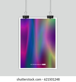 A4 / A3 format poster, design with colorful background, Eps 10, vector illustration
