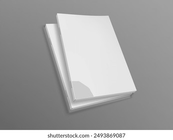 A4 O A5 Folletos Transparentes Con Sombra. VECTOR EPS10