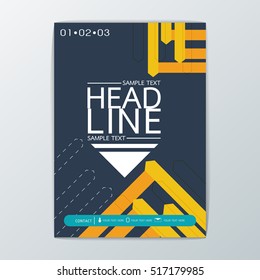A4 Abstract Background Circle design, Business Corporate Brochure Template Flyer Layout, Vector illustration