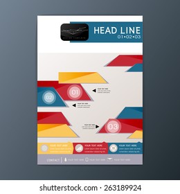 A4 Abstract Background modern square design, Business Corporate Brochure Template Flyer Layout, Vector illustration