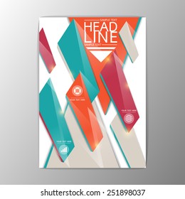 A4 Abstract Brochure Background, Geometric design, Business Corporate Template Flyer Layout, Vector illustration