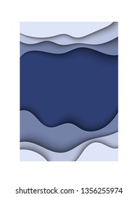 A4 abstract color 3d paper art illustration. Contrast colors. Vector design layout for banners presentations, flyers, posters and invitations. Eps10. 