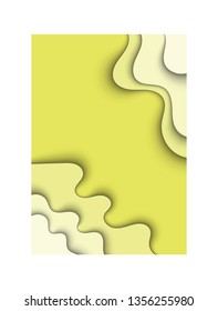 A4 abstract color 3d paper art illustration. Contrast colors. Vector design layout for banners presentations, flyers, posters and invitations. Eps10. 