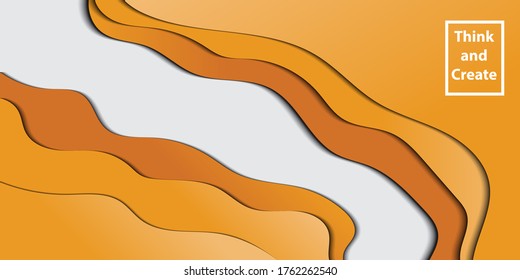 A4 abstract color 3d paper art illustration set. Contrast colors. Vector design layout for banners presentationsVector illustration