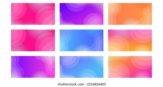 A4 abstract color 3d paper art illustration set. Contrast colors. Vector design layout for banners presentations, flyers, posters