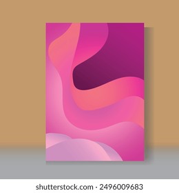 A4 abstract color 3d paper art illustration