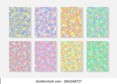 A4 abstract colorful overlap vector, star, wallpaper, illustration set.