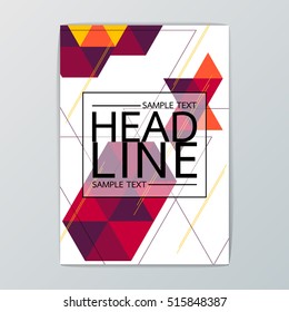 A4 Abstract Cover Brochure Background, Business Corporate Template Flyer Layout, Vector illustration