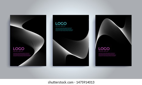 A4 abstract effect black flyer