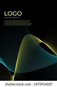 A4 abstract effect black flyer