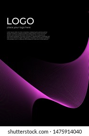 A4 abstract effect black flyer