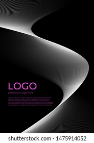 A4 abstract effect black flyer