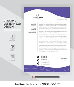 A4 Diseño de membrete abstracto.  plantilla de diseño de membrete para uso profesional y personal. 