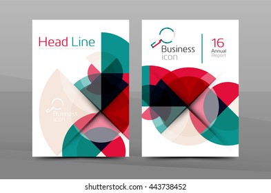 A4 annual report cover. Presentation book or magazine cover, brochure business layout