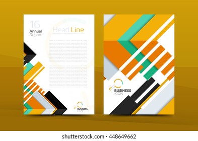 A4 relatório anual cobre. Capa do livro ou revista de apresentação, layout comercial do folheto