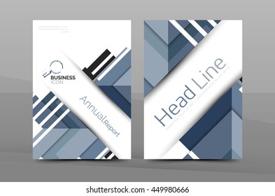 A4 annual report cover. Presentation book or magazine cover, brochure business layout