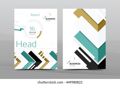 A4 annual report cover. Presentation book or magazine cover, brochure business layout