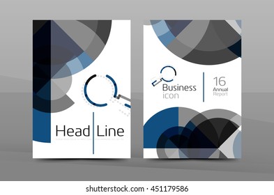 A4 annual report cover. Presentation book or magazine cover, brochure business layout