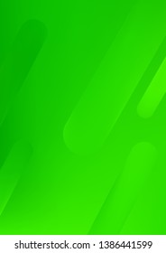  A4 Background with Simple Fluid Shapes. Holographic Colour Gradient. Cool Abstract Background. Vector Illustration.