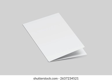 A4 Bifold Blank Mockup, Open Leaflet template .Blank paper cover for pamphlet, catalog, flyer, notecards, note paper, greeting card, wedding invitation, gift card, postcard, flier, brochure or letter