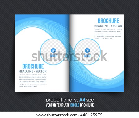 a 4 bi fold brochure template corporate leaflet stock vector