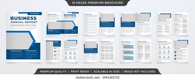 a4 bifold brochure template design with clean style and modern concept use for business proposal and annual report