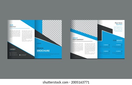 A4 Bifold Document Brochure Vector Corporate Stock Vector (Royalty Free ...