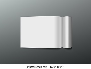 A4 Plantilla de extensión de bloc de notas transparente en blanco. Vector EPS10