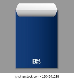 A4 blue envelope icon. Realistic illustration of a4 blue envelope vector icon for web design