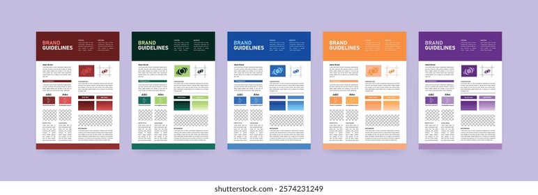 A4 Brand Guidelines poster Layout  Minimalist design