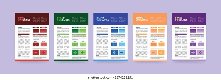A4 Brand Guidelines poster Layout  Minimalist design