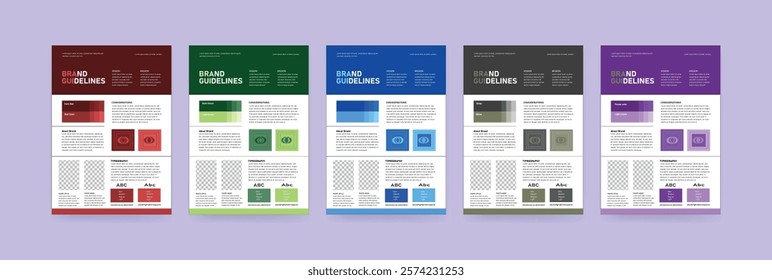 A4 Brand Guidelines poster Layout  Minimalist design