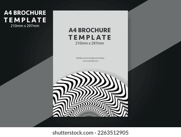 A4 Brochure Background design template vector, Flyer template for business background layout in A4 size